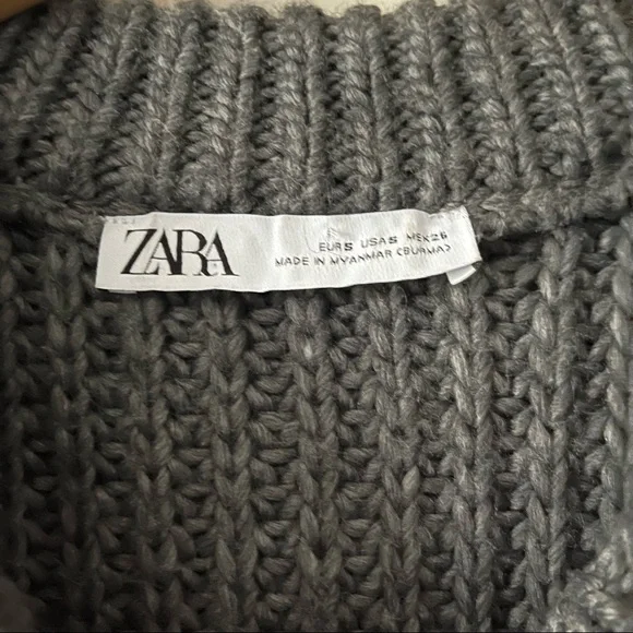 ZARA purl knit oversize fit sweater (M) - Picture 5 of 6
